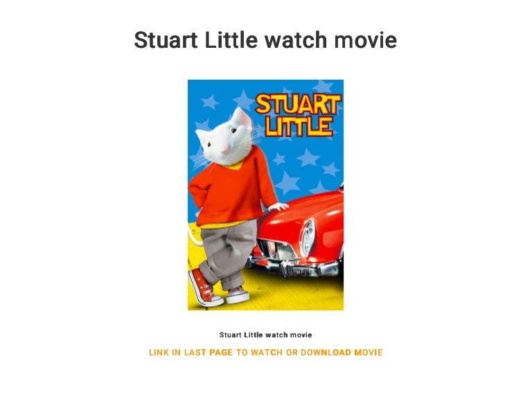 stuart little watch